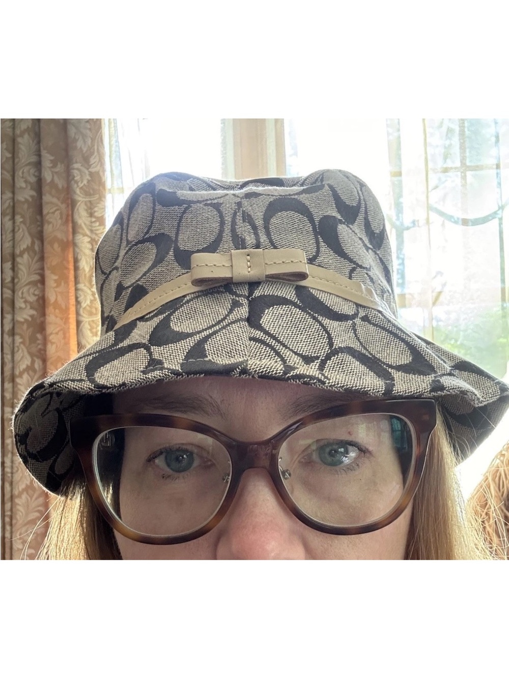 COACH Y2K BUCKET HAT Black Gray S/P Vintage 90s